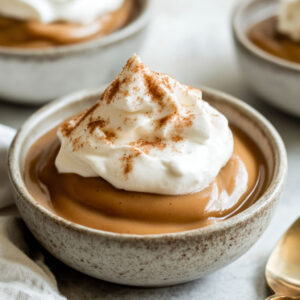 Butterscotch Pudding with Spiced Whipped Cream