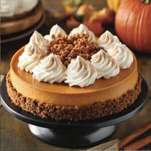 Pumpkin Cheesecake with Gingersnap Crust