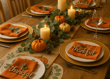 Warm, Seasonal Tablescape Ideas for a Perfect Thanksgiving Gathering
